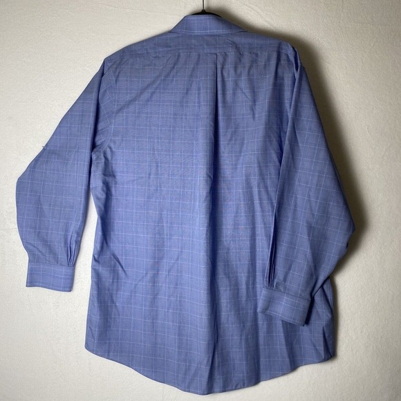 Brooks Brothers 1818 Mens Regent Fit Non Iron Dress Shirt Size 17 2/3 Blue EUC - Picture 10 of 16